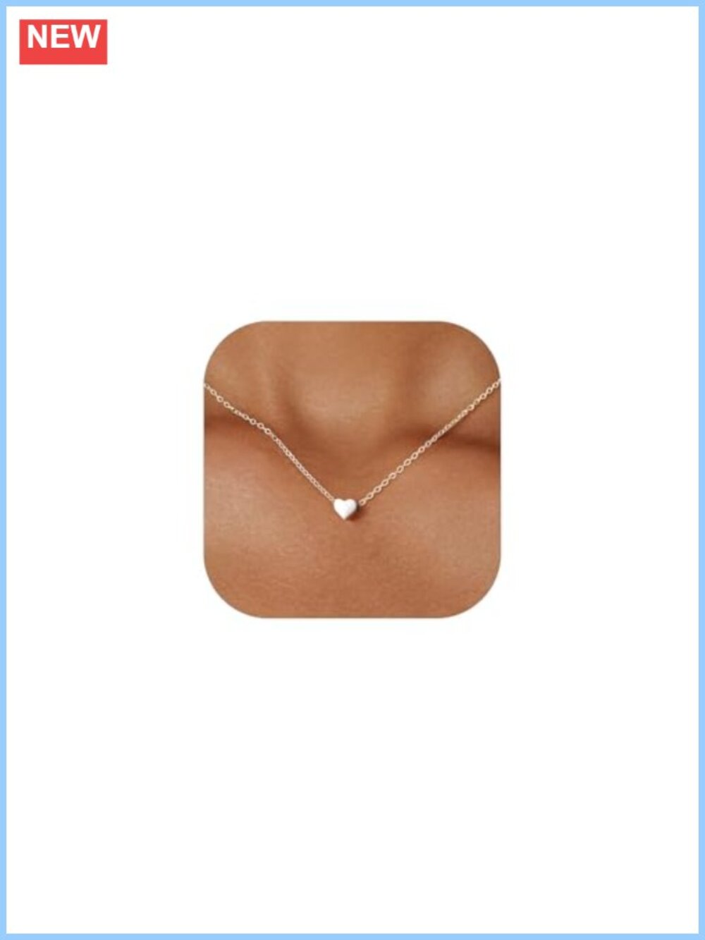 925 Sterling Silver Heart Pendant Necklace Hypoallergenic Dainty Women's